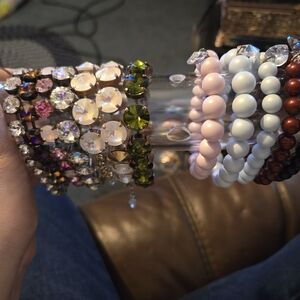 Swavorski Style..  All Shown Beaded Bracelets And Necklaces